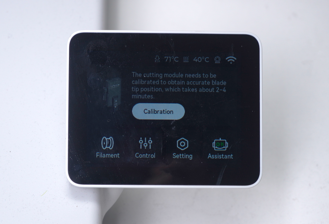 แตะ Calibration บนหน้าจอเครื่องเพื่อเริ่ม Mounting Calibration