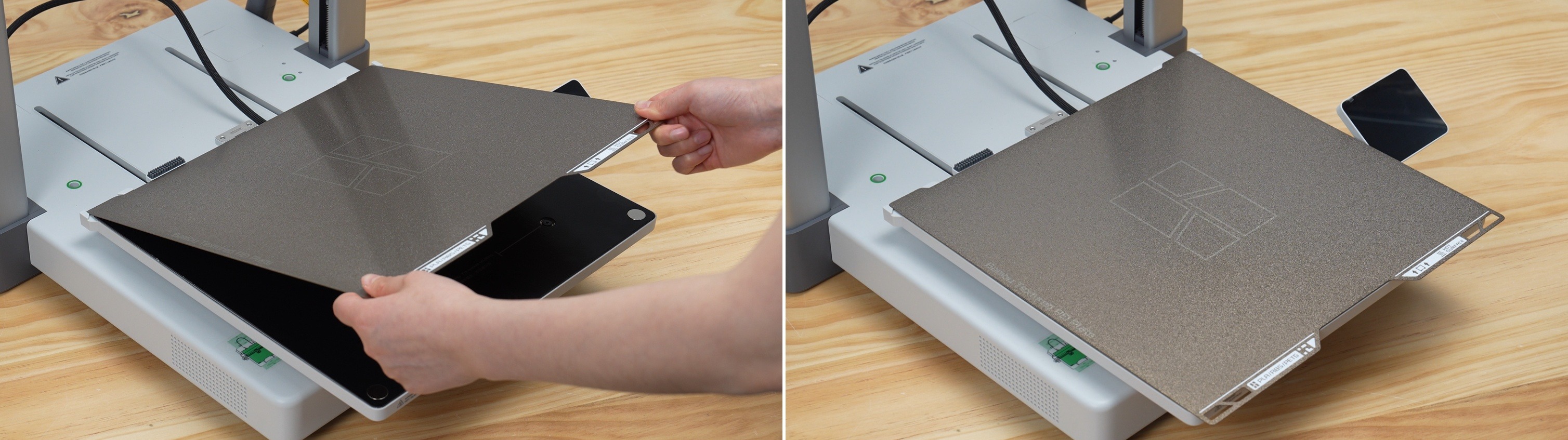 วาง Build Plate ให้ตรงกับ Heatbed
