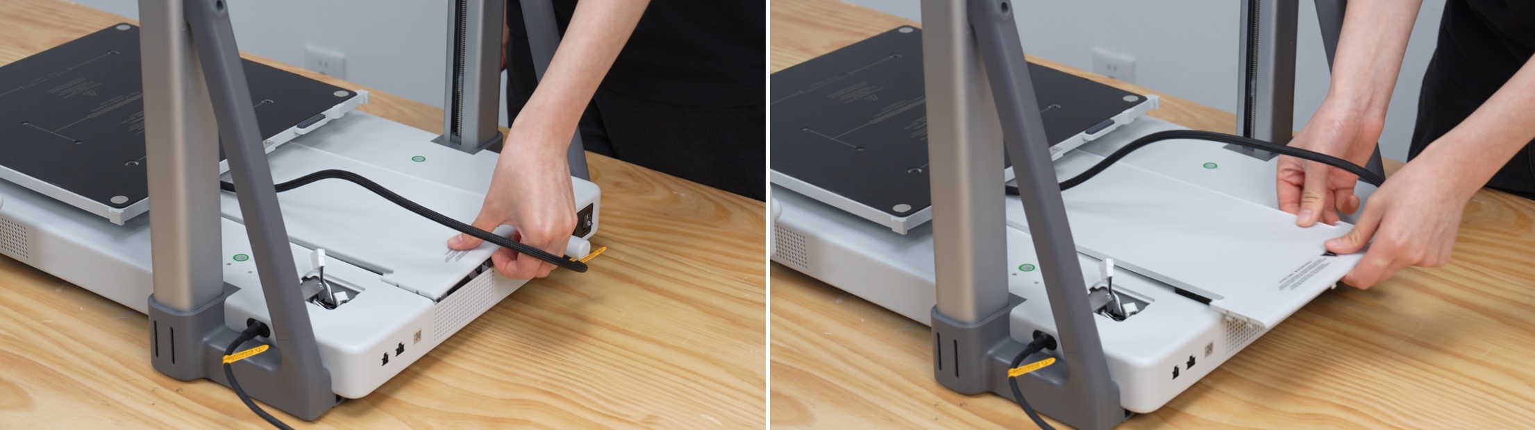 ยกท้าย Y-Axis Top Cover ขึ้นแล้วถอดออกอย่างเบามือ
